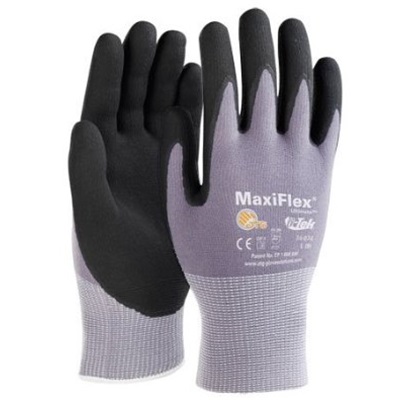 Pip Maxiflex Micro Foam Nitrile Palm Coated Gloves Black Gray